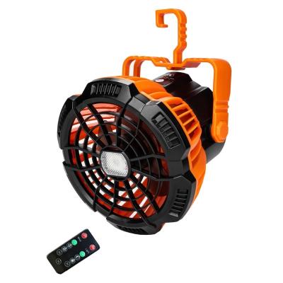 China Theme Park Camping Light Lantern With Fan Rechargeable LED Flashlight Tent Camping Lamp For Outdoor for sale