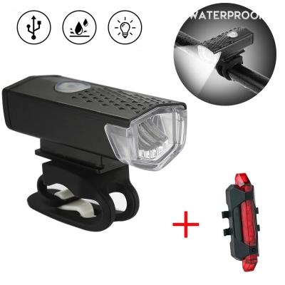 China GEES Front Rear Lights Set Mountain Bike Bicycle Night Headlight USB LED Safety Taillight Cycling Warning Accessories 6*2.9*2.2cm for sale