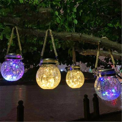 China New Style Outdoor Solar Garden LED Glass Lights Waterproof Hangable Solar Landscape Lights for sale