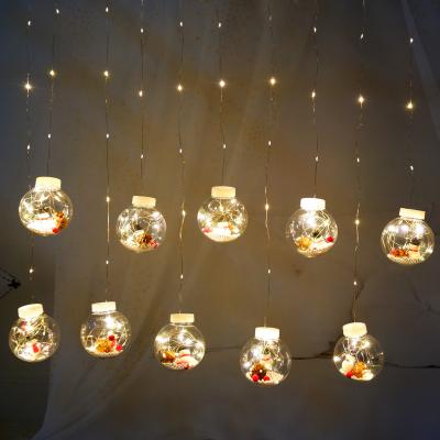 China Party Supplies Wish Ball Fairy Lights Curtain String 8 Mode Decoration Copper Wire Light Flashing Light for sale