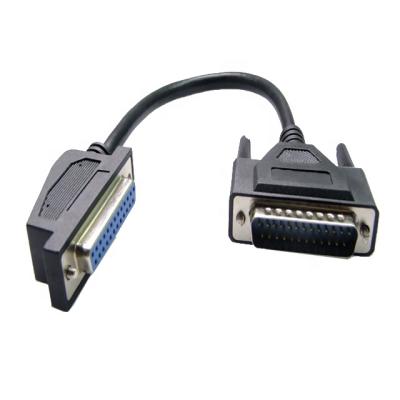 China DB25 COMPUTER Male To DB25P Female 90 Degree Cash Register Cable for sale