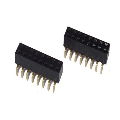 China PCB Connect Female Header H5.0mm 2.54mm Terminal Dual Row U Female Foot Type Centipede Header for sale