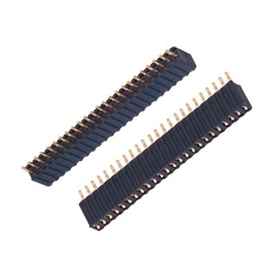 China Phosphor Bronze Female Connector Or Header H5.7 Brass Female Header Double Rows 1.27x2.54mm for sale