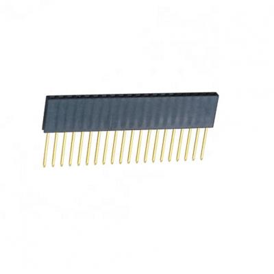 China PCB Factory Supply Single Row H8.5 Male Female Header 2.54mm PCB Header 2.54mm Straight Solder PC104 Female Header for sale