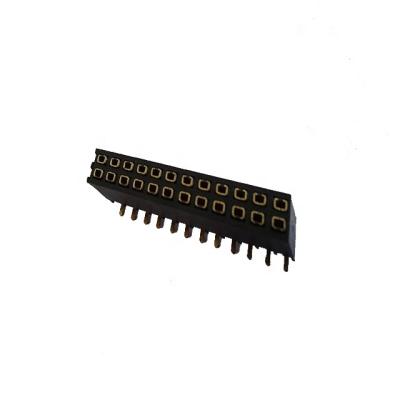 China Phosphor Bronze Or Brass Female Header Size 4.6 2.0mm Dual Rows Surface Mount SMT for sale