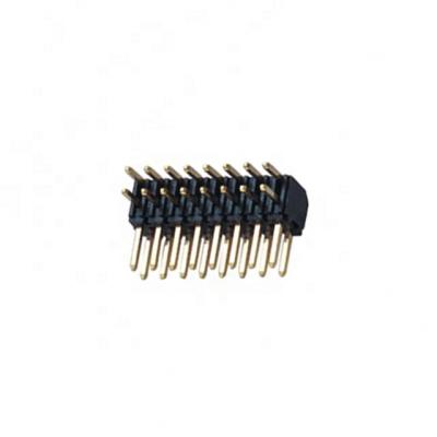 China Phosphor Bronze or Brass Dual 40pin 0.8/1.0/1.27/2.0/2.54mm Pitch Pin Header Row Single Right Angle PCB Connector 1 for sale