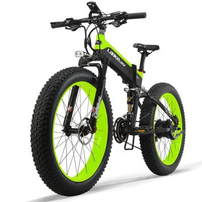 China Wholesale 1000w motor 48v 10ah lithium battery fat tire full suspension ebike standard brushless electric bike foldable frame for sale