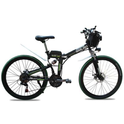 China Hot Sale Standard 26 Inch Long Range 500w 48v City Full Suspension Electric Bicycle 21 Speed ​​Full Suspension Ebike for sale