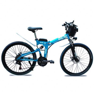 China Standard Long Range 500w 48v Foldable City Fast Speed ​​21 Speed ​​Full Suspension Electric Bike 26 Inch Ebike for sale