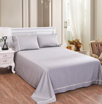 China Disposable Elegant High Quality 100% Cotton 300TC Bedding Sheet Set for sale