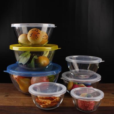 China Freshness Preservation High Quality Glass Bowl With Colored Lid Electric Oven For Microwave Oven for sale