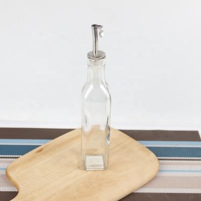 China Viable Clear Glass Jar Storage Bottle Kitchen Spice Cooking Oil Vinegar Home Viable Bottles for sale