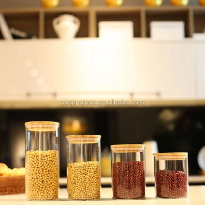 China Handmade High Borosilicate Glass Canning Jars Viable Glass Mason For 180ml 200ml 250ml 500ml for sale