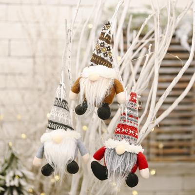 China Wholesale Polyester Fabric Christmas Art Tree Doll Ornaments Pendant Decoration Supplies No Face Dolls Decor Stylish Funn Decoration for sale