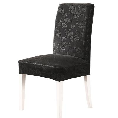 China Wholesale Hot Selling Crystal Jacquard Velvet Chair Cover Hotel Lounge Chair Cover for sale