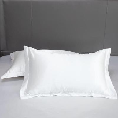 China Solid Color Bed Mulberry Silk Soft Home Pillowcase Imitated Silk Fabric Pillow Case for sale