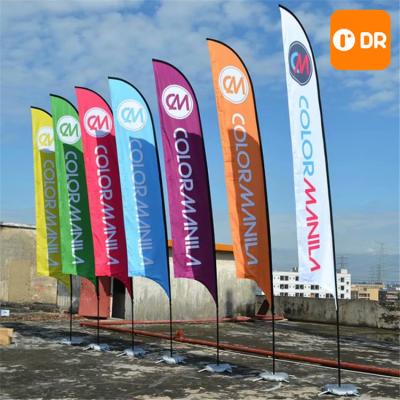 China Custom FLYING Feather Flag with Aluminum Pole, Flying Knife Flag Wholesale Promotion Outdoor Advertising Teardrop Banner Flag Custom for sale