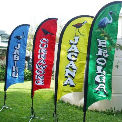 China Middle 3.5m Custom Teardrop Hanging Promotional Flags And Banners for sale