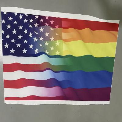 China Sports and Games Bright Color and Rainbow 100%Polyester Omnisexual LGBT Pride Gay Flag Fade Resistant UV 3x5ft for sale