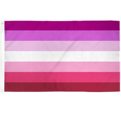 China Sports and Games Custom 3x5ft Gay Pride Flag LGBT Rainbow Flags Banner with Canvas Header and Double Dots for sale