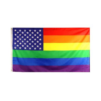 China Sports & Community Support Pride Rainbow Banner Gay Games Progress Pride Flag 3x5 LGBT Full Temporary Stop for sale