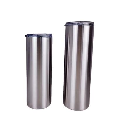 China Wholesale 20oz Viable Straight Stainless Steel Masks Lean Tumbler Straight Slimming Straw Cup Can Be Customized Logo Thermos Cup for sale