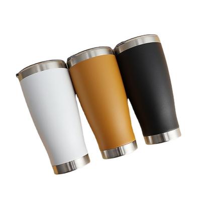 China Sustainable 20 oz Tumbler Vacuum Insulated Travel Mug with Sliding Lids, Suitable for Holders Stainless Steel Double Wall Thermal Mug for sale