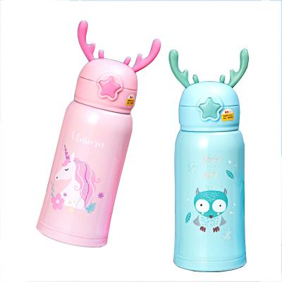 China New Design Stainless Steel Thermos Straw Bottle For Kids With Lift Rope PORTABLE Drinking Bag, Drink Bottles Kids Thermos Witk Lid for sale