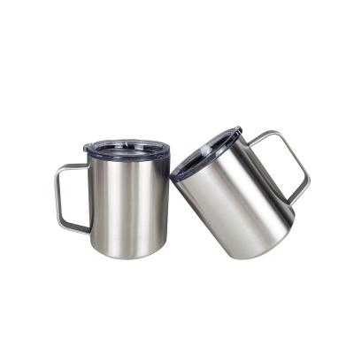 China Sustainable Stainless Steel Insulated Coffee Mug With Double Handle Wall Vacuum Travel Tumbler Cup for sale