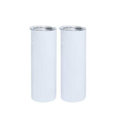 China 20 oz Double Wall Empty Sublimation Sublimation Straight Skinny Tumbler Insulated Sublimation Slim Tumbler for sale