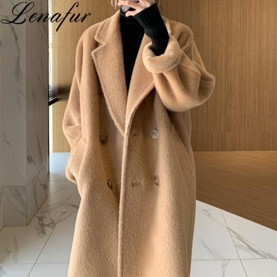 China Winter Women Anti-Shrink Coat Wool Wool Cashmere Long Coated Jackets for sale