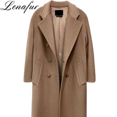 China 2021 New Women Wholesale Anti-shrinkage Double Face Cashmere Coats Winter Woolen Coats for sale