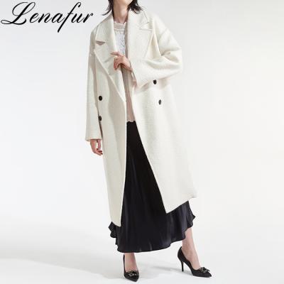 China Italy Women Cashmere Anti-Shrink High Quality Integral Fitted Casual Woolen Coat for sale