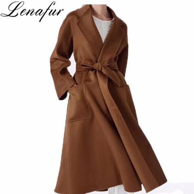 China Women High Quality Anti-Shrink Full Cashmere Fashion Casual Woolen Coat for sale