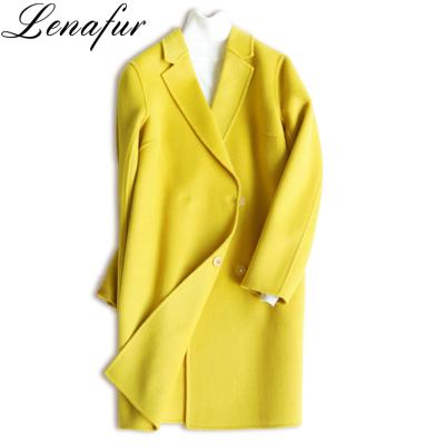 China 2018 new fashion anti-shrinkage double-sided cashmere mongolian fur coat. for sale