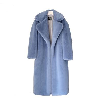 China Loose Warm Thick Fur Mink Coat, Winter Anti-Shrink Fashion Faux Fur Jacket Women's Artificial Mink Fur Coat for sale