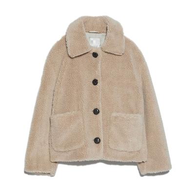 China Viable Faux Fur Jacket Lambs Feminine Women Teddy Jacket Teddy Fur Coats Artificial Fur Coat for sale