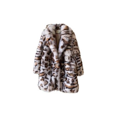 China Soft Fox Fur All Handmade Wild Fur Striped Coat Fur Coat Leopard Print Middle Long for sale