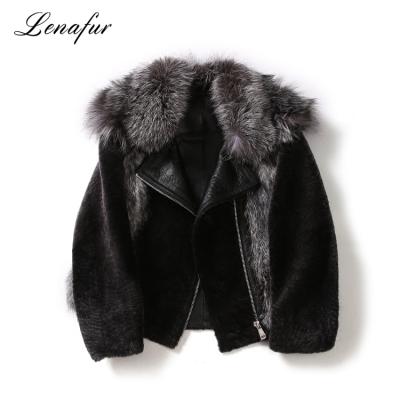 China Winter Fashion Lamb Fur Coats Soft Sheepskin Fur Jacket for sale