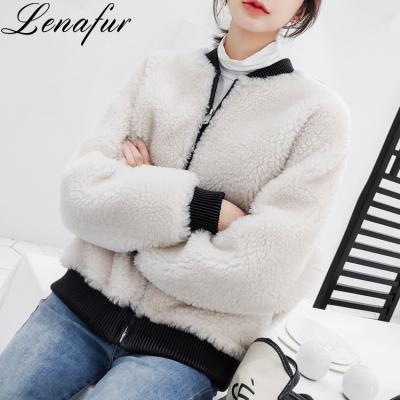 China Fashion Real Sheepskin Winter Anti-Shrink Jacket Custom Made Lamb Fur Women Jacket for sale