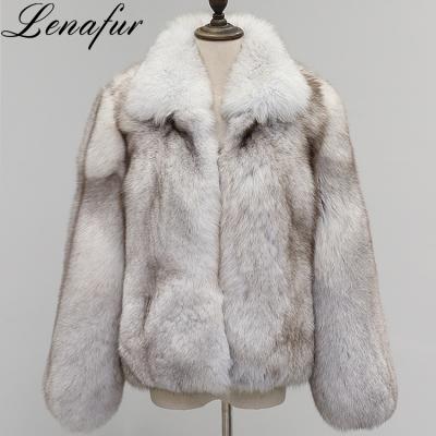 China Winter Anti-Shrink Warmer Women Real Fox Fur Coat Jacket for sale