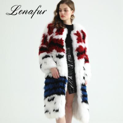 China Clothing Fashion Women's Long Soft Coats Winter Real Fox Fur Coat for sale