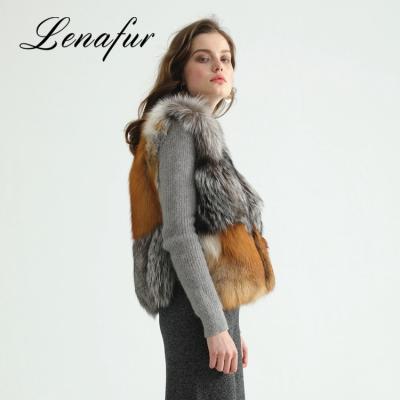 China Soft High Quality Genuine Winter Fox Fur Vest Women for sale