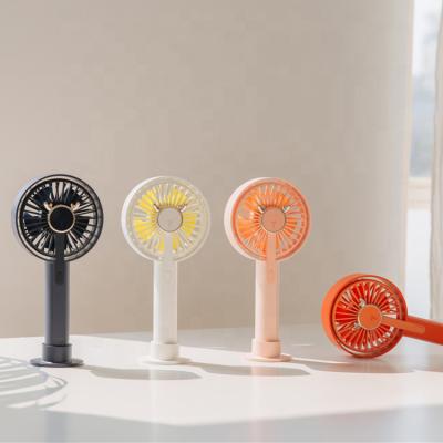 China Low Noise Wind Quiet Slim Fan / Slim Portable Fan USB Rechargeable Handy Fan With Stand for sale