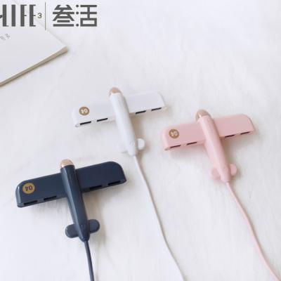 China Hot Selling High Quality ABS Airplane 4 Tablet PC Usb 2.0 Port Hub for sale