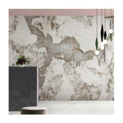 China Modern Large Wall Slab Background Glazed Thin Glazed Porcelain Tile Agglomerated Stone for sale