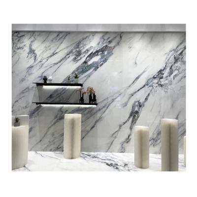 China Large format modern interior wall agglomerated large stone slab porcelain tile for living room for sale