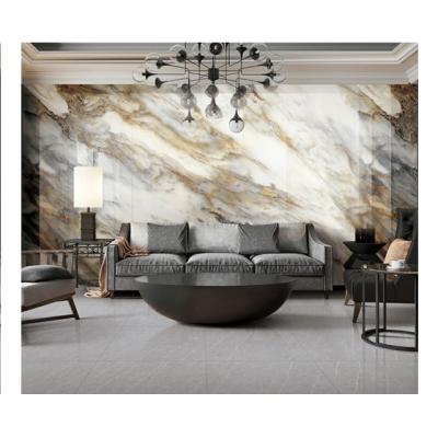 China Polished Modern Decorative 6mm Wall Tiles Large Format Ceramic Slab Thin Porcelain Panels for sale