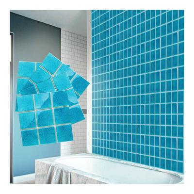 China Factory Wholesale Modern Customize Blue Swimming Pool Mosaic Tiles for sale