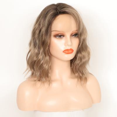 China Wholesale High Quality Short Curly Water Wave Synthetic Hair Wigs Water Wave Wigs For African American for sale